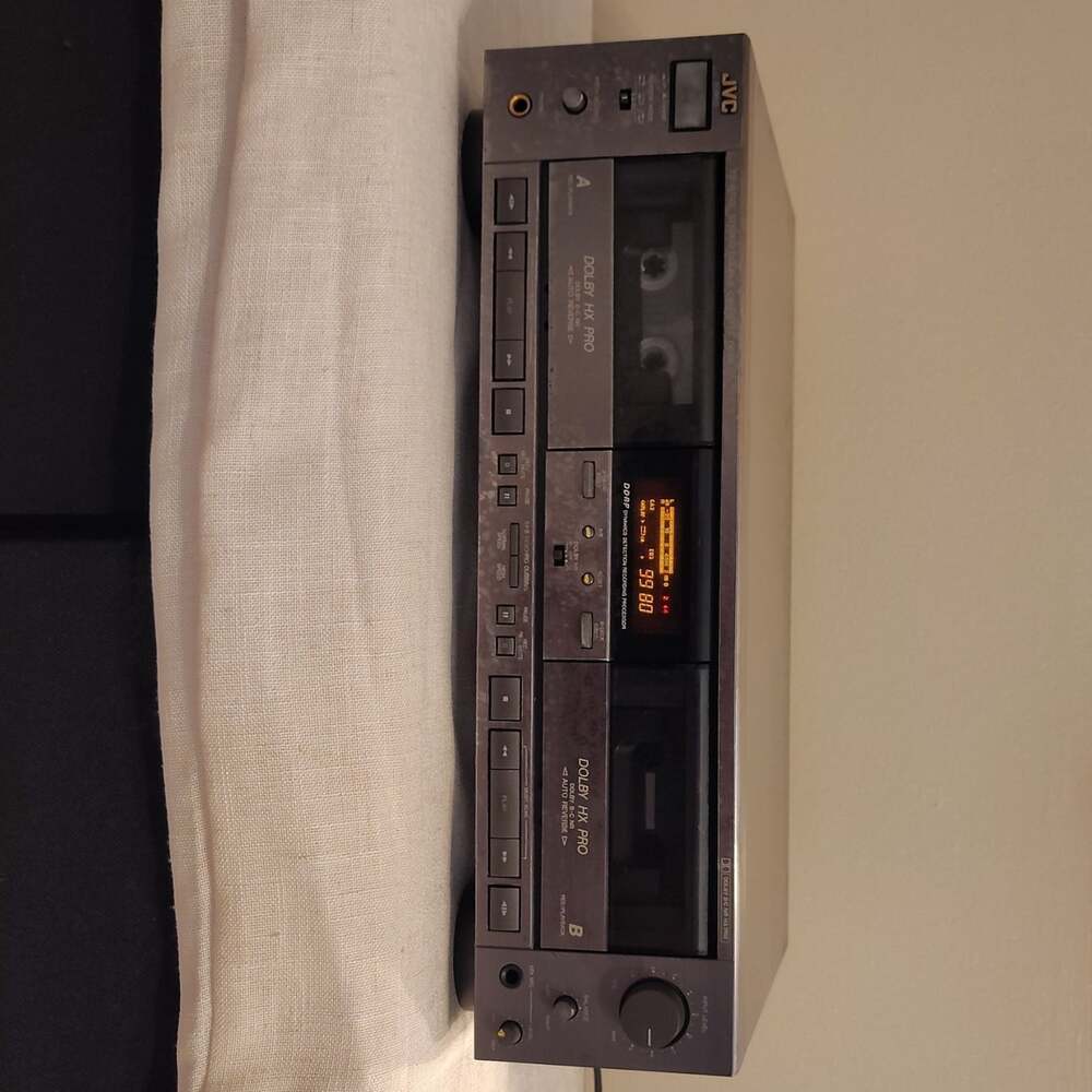 JVC TD-W707 Tape Deck Dual Cassette Tested